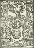 An illustration from Thurnier Buch, warhafftiger ritterlicher Thate : so in dem Monat Junij des vergangnen LX. Jars in vnd ausserhalb der Statt Wienn zu Ross vnd zu Fuess, auff Wasser vnd Lannd gehalten worden, mit schönen Figuren contrafeet : vnd dem Allerdurchleuchtigisten, Grossmechtigisten Fürsten vnnd Herrn, Herren Ferdinando, erweltem Römischen Kayser ... (1561)