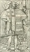 Picture 9 of 69 from Thurnier Buch, warhafftiger ritterlicher Thate : so in dem Monat Junij des vergangnen LX. Jars in vnd ausserhalb der Statt Wienn zu Ross vnd zu Fuess, auff Wasser vnd Lannd gehalten worden, mit schönen Figuren contrafeet : vnd dem Allerdurchleuchtigisten, Grossmechtigisten Fürsten vnnd Herrn, Herren Ferdinando, erweltem Römischen Kayser ... (1561), leaf 5