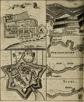 An illustration from Tooneel des oorlogs, opgerecht in de Vereenigde Nederlanden : door de wapenen van de koningen van Vrankryk en Engeland, Keulsche en Munstersche Bisschoppen : tegen de Staten der Vereenigde Nederlanden, en hare geallieerden ... (1675)
