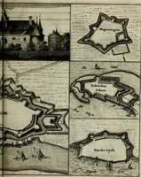An illustration from Tooneel des oorlogs, opgerecht in de Vereenigde Nederlanden : door de wapenen van de koningen van Vrankryk en Engeland, Keulsche en Munstersche Bisschoppen : tegen de Staten der Vereenigde Nederlanden, en hare geallieerden ... (1675)