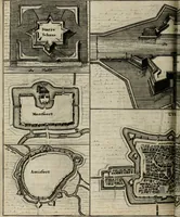 An illustration from Tooneel des oorlogs, opgerecht in de Vereenigde Nederlanden : door de wapenen van de koningen van Vrankryk en Engeland, Keulsche en Munstersche Bisschoppen : tegen de Staten der Vereenigde Nederlanden, en hare geallieerden ... (1675)