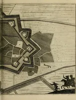 An illustration from Tooneel des oorlogs, opgerecht in de Vereenigde Nederlanden : door de wapenen van de koningen van Vrankryk en Engeland, Keulsche en Munstersche Bisschoppen : tegen de Staten der Vereenigde Nederlanden, en hare geallieerden ... (1675)