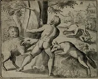 An illustration from Toonneel des menschelikken levens : Of de vernieuwde gulden winkel ; waer in door poëtische, historische, morale, en schriftuurlikke leeringen, den mensche vertoont werdt, hoedanigh hy zijn leven, handel, en wandel, zediglik, eerbaarlik en vermakelik fal overbrengen (1661)