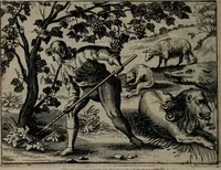 Picture 63 of 76 from Toonneel des menschelikken levens : Of de vernieuwde gulden winkel ; waer in door poëtische, historische, morale, en schriftuurlikke leeringen, den mensche vertoont werdt, hoedanigh hy zijn leven, handel, en wandel, zediglik, eerbaarlik en vermakelik fal overbrengen (1661), leaf 143