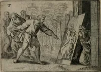 Picture 74 of 76 from Toonneel des menschelikken levens : Of de vernieuwde gulden winkel ; waer in door poëtische, historische, morale, en schriftuurlikke leeringen, den mensche vertoont werdt, hoedanigh hy zijn leven, handel, en wandel, zediglik, eerbaarlik en vermakelik fal overbrengen (1661), leaf 165