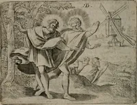 Picture 9 of 76 from Toonneel des menschelikken levens : Of de vernieuwde gulden winkel ; waer in door poëtische, historische, morale, en schriftuurlikke leeringen, den mensche vertoont werdt, hoedanigh hy zijn leven, handel, en wandel, zediglik, eerbaarlik en vermakelik fal overbrengen (1661), leaf 35