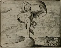 An illustration from Toonneel des menschelikken levens : Of de vernieuwde gulden winkel ; waer in door poëtische, historische, morale, en schriftuurlikke leeringen, den mensche vertoont werdt, hoedanigh hy zijn leven, handel, en wandel, zediglik, eerbaarlik en vermakelik fal overbrengen (1661)