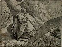An illustration from Toonneel des menschelikken levens : Of de vernieuwde gulden winkel ; waer in door poëtische, historische, morale, en schriftuurlikke leeringen, den mensche vertoont werdt, hoedanigh hy zijn leven, handel, en wandel, zediglik, eerbaarlik en vermakelik fal overbrengen (1661)