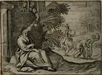 Picture 33 of 76 from Toonneel des menschelikken levens : Of de vernieuwde gulden winkel ; waer in door poëtische, historische, morale, en schriftuurlikke leeringen, den mensche vertoont werdt, hoedanigh hy zijn leven, handel, en wandel, zediglik, eerbaarlik en vermakelik fal overbrengen (1661), leaf 83