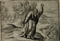 An illustration from Toonneel des menschelikken levens : Of de vernieuwde gulden winkel ; waer in door poëtische, historische, morale, en schriftuurlikke leeringen, den mensche vertoont werdt, hoedanigh hy zijn leven, handel, en wandel, zediglik, eerbaarlik en vermakelik fal overbrengen (1661)