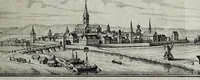 An illustration from Topographia Westphaliæ : das ist, Beschreibung der vornembsten, vnd bekantisten Stätte, vnd Plätz, im hochlöbl. westphälischen Craisse (1647)