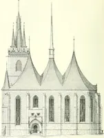 An illustration from Topographie der historischen und Kunst-Denkmale im Königreiche Böhmen von der Urzeit bis zum Anfange des XIX Jahrhundertes (1897)
