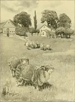 An illustration from Tops, a new American industry; a study in the development of the American worsted manufacture. The Arlington Mills .. (1898)