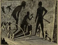 An illustration from Inleyding tot de hooge schoole der schilderkonst : anders de zichtbaere werelt : verdeelt in negen leerwinkels, yder bestiert door eene der zanggodinnen : ten hoogsten noodzakelijk, tot onderwijs, voor alle die deeze edele, vrye, en hooge konst oeffenen, of met yver zoeken te leeren, of anders eenigzins beminnen (1678)