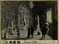 Picture 25 of 27 from Inleyding tot de hooge schoole der schilderkonst : anders de zichtbaere werelt : verdeelt in negen leerwinkels, yder bestiert door eene der zanggodinnen : ten hoogsten noodzakelijk, tot onderwijs, voor alle die deeze edele, vrye, en hooge konst oeffenen, of met yver zoeken te leeren, of anders eenigzins beminnen (1678), leaf 313