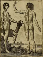 An illustration from Inleyding tot de hooge schoole der schilderkonst : anders de zichtbaere werelt : verdeelt in negen leerwinkels, yder bestiert door eene der zanggodinnen : ten hoogsten noodzakelijk, tot onderwijs, voor alle die deeze edele, vrye, en hooge konst oeffenen, of met yver zoeken te leeren, of anders eenigzins beminnen (1678)