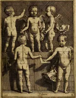 Picture 13 of 27 from Inleyding tot de hooge schoole der schilderkonst : anders de zichtbaere werelt : verdeelt in negen leerwinkels, yder bestiert door eene der zanggodinnen : ten hoogsten noodzakelijk, tot onderwijs, voor alle die deeze edele, vrye, en hooge konst oeffenen, of met yver zoeken te leeren, of anders eenigzins beminnen (1678), leaf 92