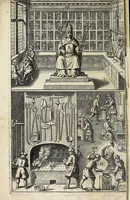 An illustration from A touch-stone for gold and silver wares. Or, a manual for goldsmiths, and all other persons, whether buyers, sellers, or wearers of any manner of goldsmiths work... Together with the several statutes now in force for regulating abuses committed in that craft. And the Charter of the Goldsmiths Incorporation taken from the Record and truly rendred into English. To which is annexed the laws in force against brass hilts, and brass buckles, etc. And directions for discovering the counterfeit coyn of this kingdom. And also a catalogue of the forraign coyns, with the particular weights, allay, and value of each coyn (1677)