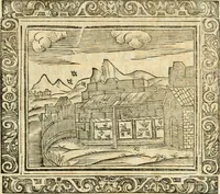 An illustration from Tou Hagiou Patros hemon Epiphaniou, episkopou Konstanteias Kyprou, Peri ton physiologon; tou autou Eis ta baia logos. Sancti patris nostri Epiphanii, Episcopi Constantiae Cypri, Ad physiologum; Eiusdem In die festo palmarum sermo (1587)