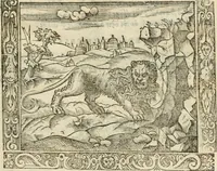 Picture 4 of 80 from Tou Hagiou Patros hemon Epiphaniou, episkopou Konstanteias Kyprou, Peri ton physiologon; tou autou Eis ta baia logos. Sancti patris nostri Epiphanii, Episcopi Constantiae Cypri, Ad physiologum; Eiusdem In die festo palmarum sermo (1587), leaf 20