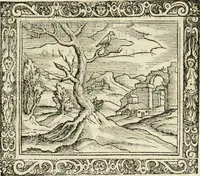 An illustration from Tou Hagiou Patros hemon Epiphaniou, episkopou Konstanteias Kyprou, Peri ton physiologon; tou autou Eis ta baia logos. Sancti patris nostri Epiphanii, Episcopi Constantiae Cypri, Ad physiologum; Eiusdem In die festo palmarum sermo (1587)