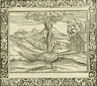 An illustration from Tou Hagiou Patros hemon Epiphaniou, episkopou Konstanteias Kyprou, Peri ton physiologon; tou autou Eis ta baia logos. Sancti patris nostri Epiphanii, Episcopi Constantiae Cypri, Ad physiologum; Eiusdem In die festo palmarum sermo (1587)