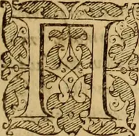 An illustration from Tou en agiois patros emon Athanasiou Archiepiskopou Alexandreias Ta euriskomena apanta. = B. Athanasii archiepiscopi Alexandrini Opera qvæ reperivntvr omnia, : in dvos tomos tribvta. Græce nunc primùm (ex Mss. Codd. Basil. Cantabrig. Palatm. & aliis) in lucem data, cum interpretatione Latine Petri Nannii ... Accesserunt fragmenta varia: notæ variarum lectionum: index triplex (1601)