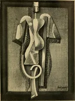 An illustration from Tournée de l'exposition de sculptures, sculpto-peintures, peintures, dessins de Alexandre Archipenko : du 24 nov. au 10 déc. [1919] Salle d'exposition de la Librairie Kundig, Genève; du 8 janvier au 8 février [1920] Kunsthaus à Zurich, en 1920: (1920)