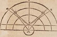 An illustration from Tractatvs, in quo examinantur, & soluuntur iuxta varietatem sententiarum probabilium omnia, quae spectant ad cometas : in quo agitur praesertim de eo, qui caepit obseruari hìc circa medium mensis decembris anni 1664 (1670)