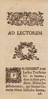 Picture 4 of 46 from Tractatvs, in quo examinantur, & soluuntur iuxta varietatem sententiarum probabilium omnia, quae spectant ad cometas : in quo agitur praesertim de eo, qui caepit obseruari hìc circa medium mensis decembris anni 1664 (1670), leaf 8