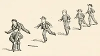 An illustration from The traditional games of England, Scotland, and Ireland : with tunes, singing-rhymes, and methods of playing according to the variants extant and recorded in different parts of the Kingdom (1894)