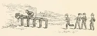 An illustration from The traditional games of England, Scotland, and Ireland : with tunes, singing-rhymes, and methods of playing according to the variants extant and recorded in different parts of the Kingdom (1894)