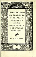 An illustration from Tragedia di Marco Gvazzo intitolata Discordia d'amore (1528)