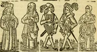 Picture 13 of 27 from Tragicomedia de Calisto y Melibea : en la qual se contiene de mas de su agradable y dulce estilo muchas sentencias filosofales : y avisos muy necessarios para mancebos : mostrandoles los engaños q estan encerrados en seruientes [sic] y alcahuetas : y nuevamente añadidos el tractado de Centurio (1502), leaf 106