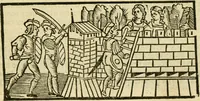 Picture 23 of 27 from Tragicomedia de Calisto y Melibea : en la qual se contiene de mas de su agradable y dulce estilo muchas sentencias filosofales : y avisos muy necessarios para mancebos : mostrandoles los engaños q estan encerrados en seruientes [sic] y alcahuetas : y nuevamente añadidos el tractado de Centurio (1502), leaf 152