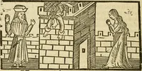 Picture 26 of 27 from Tragicomedia de Calisto y Melibea : en la qual se contiene de mas de su agradable y dulce estilo muchas sentencias filosofales : y avisos muy necessarios para mancebos : mostrandoles los engaños q estan encerrados en seruientes [sic] y alcahuetas : y nuevamente añadidos el tractado de Centurio (1502), leaf 161