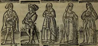 An illustration from Tragicomedia de Calisto y Melibea : enla qual se co[n]tiene de mas de su agradable [y] dulce estilo, muchas sente[n]cias filosofales [y] auisos muy necessarios para ma[n]cebos, mostra[n]doles los engaños q[ue] esta[n] encerrados en seruientes [y] alcahuetas, [y] nueuame[n]te añadido el tractado d[e] ce[n]turio (1534)