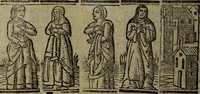 An illustration from Tragicomedia de Calisto y Melibea : enla qual se co[n]tiene de mas de su agradable [y] dulce estilo, muchas sente[n]cias filosofales [y] auisos muy necessarios para ma[n]cebos, mostra[n]doles los engaños q[ue] esta[n] encerrados en seruientes [y] alcahuetas, [y] nueuame[n]te añadido el tractado d[e] ce[n]turio (1534)