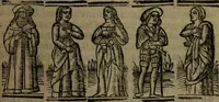 An illustration from Tragicomedia de Calisto y Melibea : enla qual se co[n]tiene de mas de su agradable [y] dulce estilo, muchas sente[n]cias filosofales [y] auisos muy necessarios para ma[n]cebos, mostra[n]doles los engaños q[ue] esta[n] encerrados en seruientes [y] alcahuetas, [y] nueuame[n]te añadido el tractado d[e] ce[n]turio (1534)