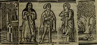 An illustration from Tragicomedia de Calisto y Melibea : enla qual se co[n]tiene de mas de su agradable [y] dulce estilo, muchas sente[n]cias filosofales [y] auisos muy necessarios para ma[n]cebos, mostra[n]doles los engaños q[ue] esta[n] encerrados en seruientes [y] alcahuetas, [y] nueuame[n]te añadido el tractado d[e] ce[n]turio (1534)