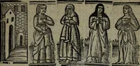 An illustration from Tragicomedia de Calisto y Melibea : enla qual se co[n]tiene de mas de su agradable [y] dulce estilo, muchas sente[n]cias filosofales [y] auisos muy necessarios para ma[n]cebos, mostra[n]doles los engaños q[ue] esta[n] encerrados en seruientes [y] alcahuetas, [y] nueuame[n]te añadido el tractado d[e] ce[n]turio (1534)