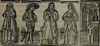 An illustration from Tragicomedia de Calisto y Melibea : enla qual se co[n]tiene de mas de su agradable [y] dulce estilo, muchas sente[n]cias filosofales [y] auisos muy necessarios para ma[n]cebos, mostra[n]doles los engaños q[ue] esta[n] encerrados en seruientes [y] alcahuetas, [y] nueuame[n]te añadido el tractado d[e] ce[n]turio (1534)