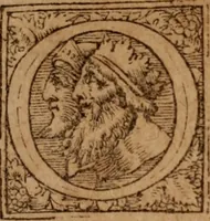 An illustration from Tragoediae sex, quot quidem extant, summa fide ac diligentia è Greco in Latinum sermonem, pro utriuso linguae tyronibus, ad uerbum conuersae (1555)