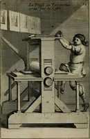 An illustration from Traicté des manieres de graver en taille dovce svr l'airin. Par le moyen des eaux fortes, & des vernix durs & mols. Ensemble de la façon d'en imprimer les planches & d'en construire la presse, & autres choses concernans lesdits arts (1645)