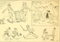An illustration from Training for the trenches; a book of humorous cartoons on a serious subject (1917)