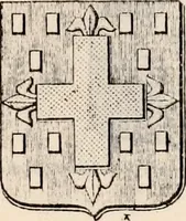 An illustration from Traité complet de la science du blason : à l'usage des bibliophiles, archéologues, amateurs d'objets d'art et de curiosité, numismates, archivistes, artistes, etc. (1880)