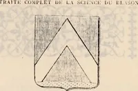 An illustration from Traité complet de la science du blason : à l'usage des bibliophiles, archéologues, amateurs d'objets d'art et de curiosité, numismates, archivistes, artistes, etc. (1880)