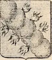 An illustration from Traité complet de la science du blason : à l'usage des bibliophiles, archéologues, amateurs d'objets d'art et de curiosité, numismates, archivistes, artistes, etc. (1880)