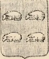 An illustration from Traité complet de la science du blason : à l'usage des bibliophiles, archéologues, amateurs d'objets d'art et de curiosité, numismates, archivistes, artistes, etc. (1880)