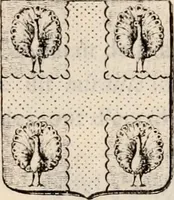 An illustration from Traité complet de la science du blason : à l'usage des bibliophiles, archéologues, amateurs d'objets d'art et de curiosité, numismates, archivistes, artistes, etc. (1880)